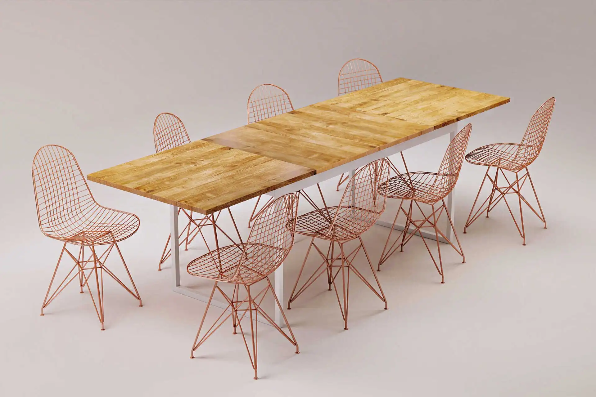 LISTIG modern extendable oak table