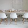 BASIC FEM bleached oak wood dining table