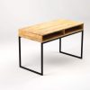 1_LIGHT BLACK modern solid oak desk