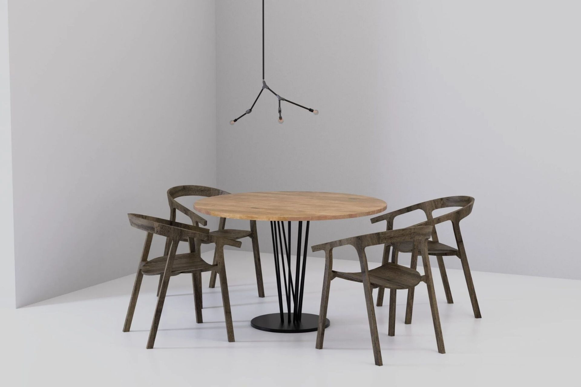 2_BASIC ELVA round modern solid oak table