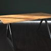 6_K2 modern solid oak table (black)
