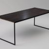 1_BASIC BLACK modern solid oak dining table