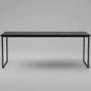 2_BASIC BLACK modern solid oak dining table