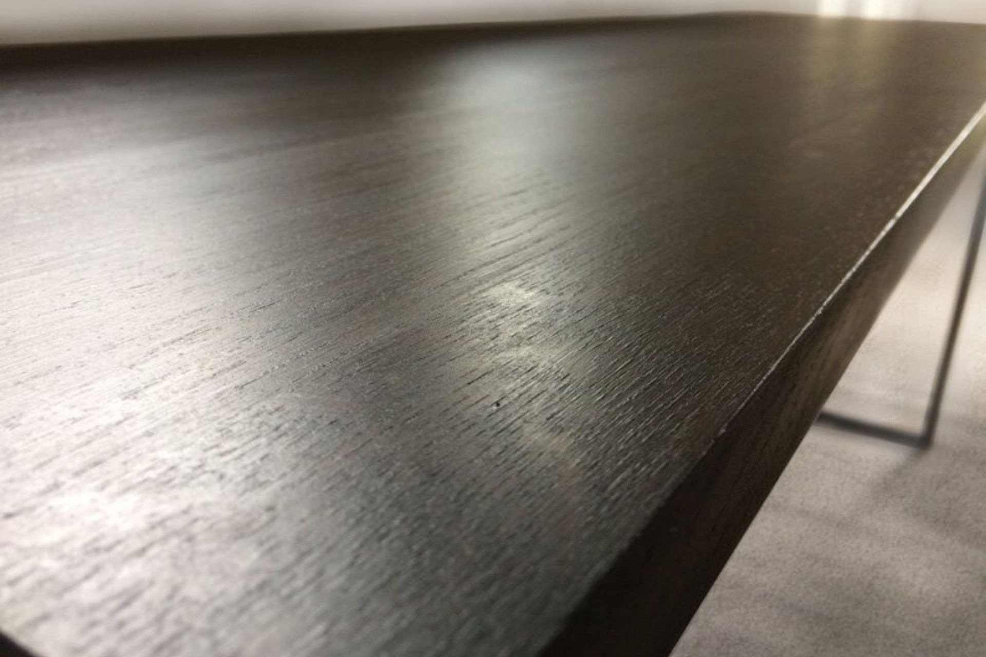 3_BASIC BLACK modern solid oak dining table