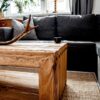 Structured spruce wood living room set TRAHUS_2