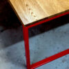 2_RED FOREST modern red frame dining table