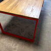 3_RED FOREST modern red frame dining table