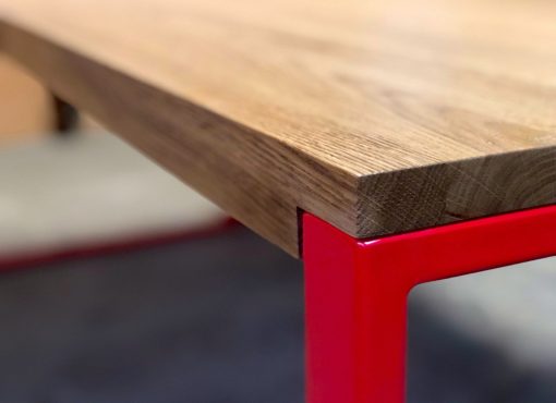 Main_RED FOREST modern red frame dining table
