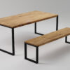 Black forest-modern dining table with-bench