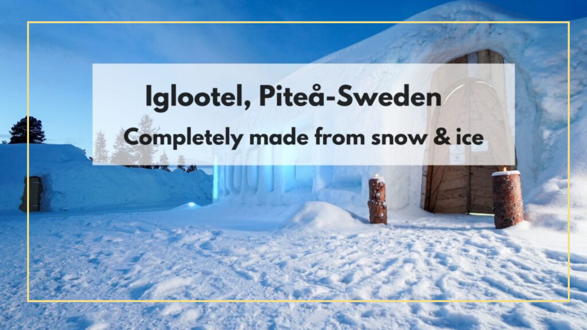 The IGLOOTEL, Lapland. An amazing opportunity for those looking for unusual winter experiences