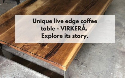 Unique live edge coffee table – VIRKERÅ. Explore its story.