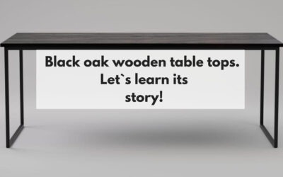 Black oak wooden table tops