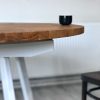 FJÄRIL WHITE round non-/extendable oak table