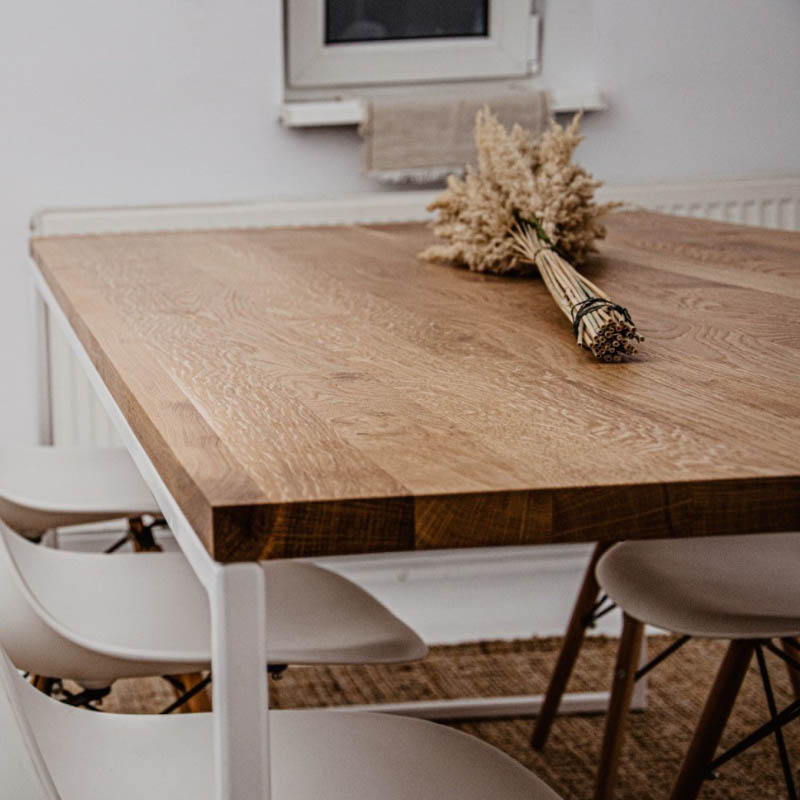 Oak wood dining table BASIC TRE II