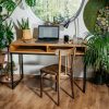 The BLÄCK LIGHT desk made of solid oak wood – Urban jungle style home office