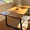 1_SLICE BLACK solid oak modern table