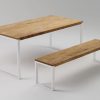 4_ALASKA modern oak handmade table witch bench