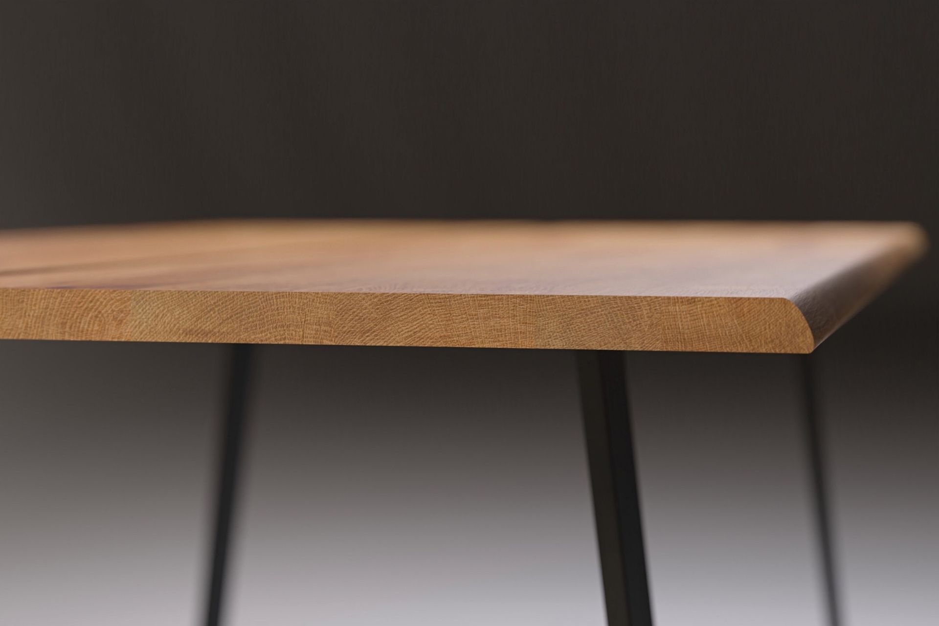 SLICE BLACK solid oak modern table