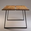SLICE BLACK solid oak modern table