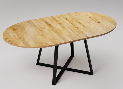 MÅNE OVAL solid oak extendable dining table
