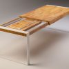 WHITE CLIFF solid oak extendable table with butterfly mechanism