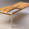 WHITE CLIFF solid oak extendable table with butterfly mechanism
