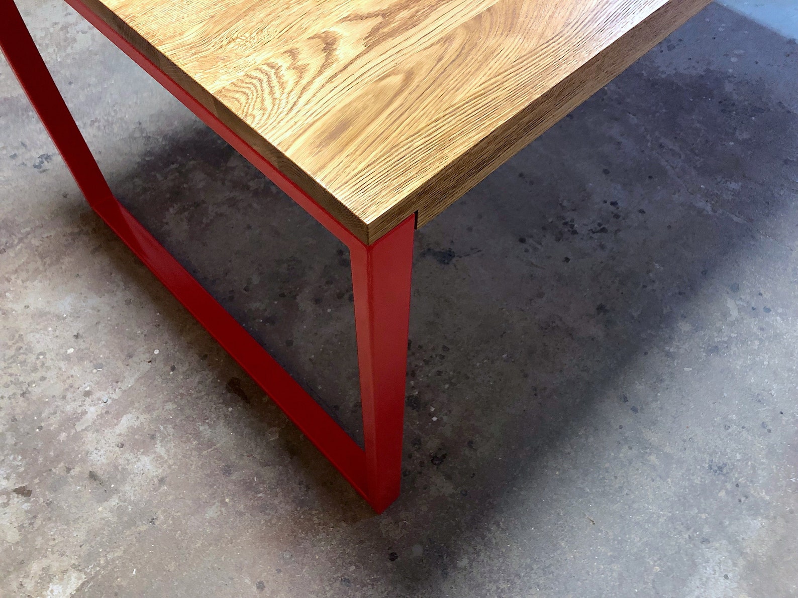 RED FOREST modern oak red dining table