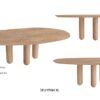 JELLYFISH natural wood dining table-XL