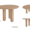 JELLYFISH natural wood dining table-XS