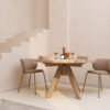 GRIND round dining table made from oak wood GRIND round dining table made from oak wood