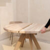GRIND round dining table made from oak wood GRIND round dining table made from oak wood
