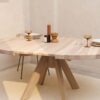GRIND round dining table made from oak wood GRIND round dining table made from oak wood