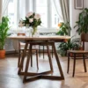 BRONZE-FJÄRIL LUMI round oak dining table-1 BRONZE-FJÄRIL LUMI round oak dining table-1