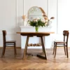 10_solid oak and oak veneer dining table 10_solid oak and oak veneer dining table