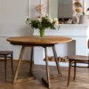 1_luxury round oak extendable dining table 1_luxury round oak extendable dining table